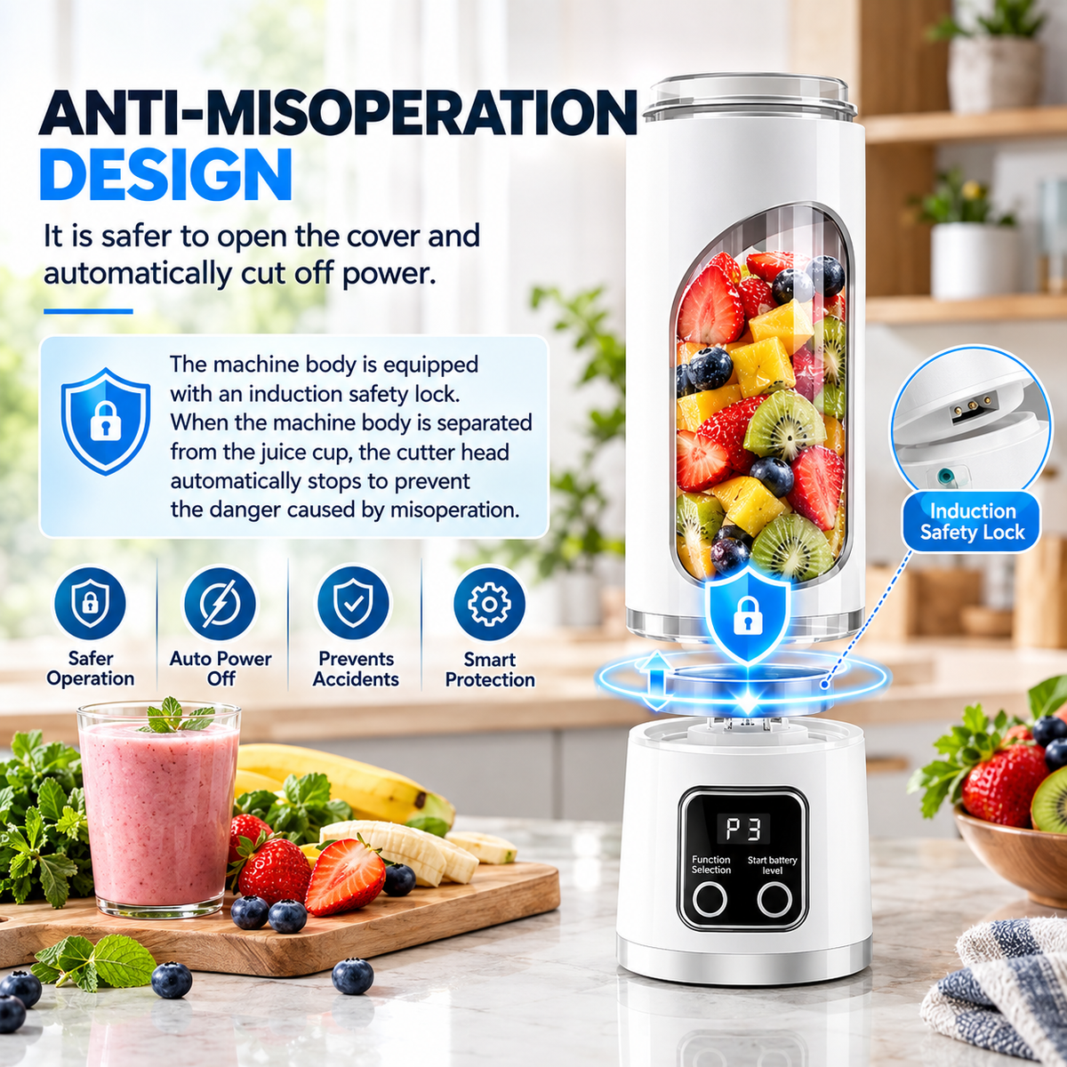 Rechargeable Portable Juicer Blender by TradePro Solutions.