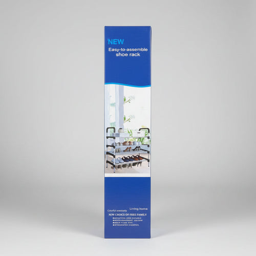 A 5-layer stainless steel shoe rack by TradePro Solutions.