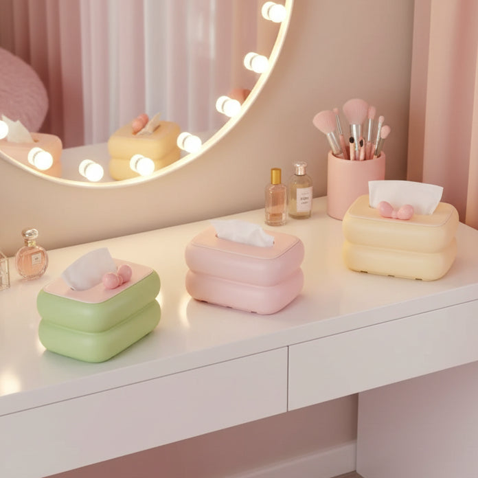 Cute bow shaped tissue box holder by TradePro Solutions.