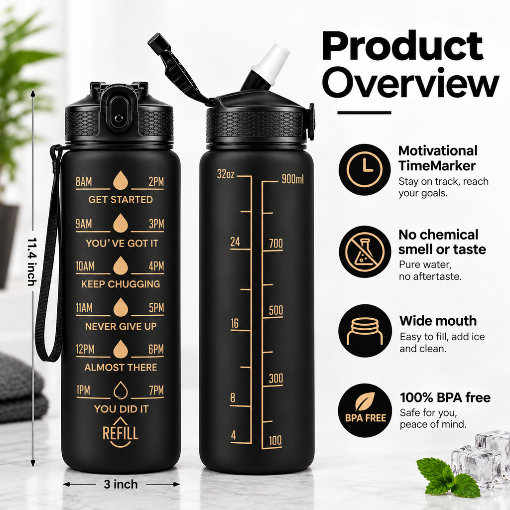 Dual Sipper Water Bottle Set by TradePro Solutions.