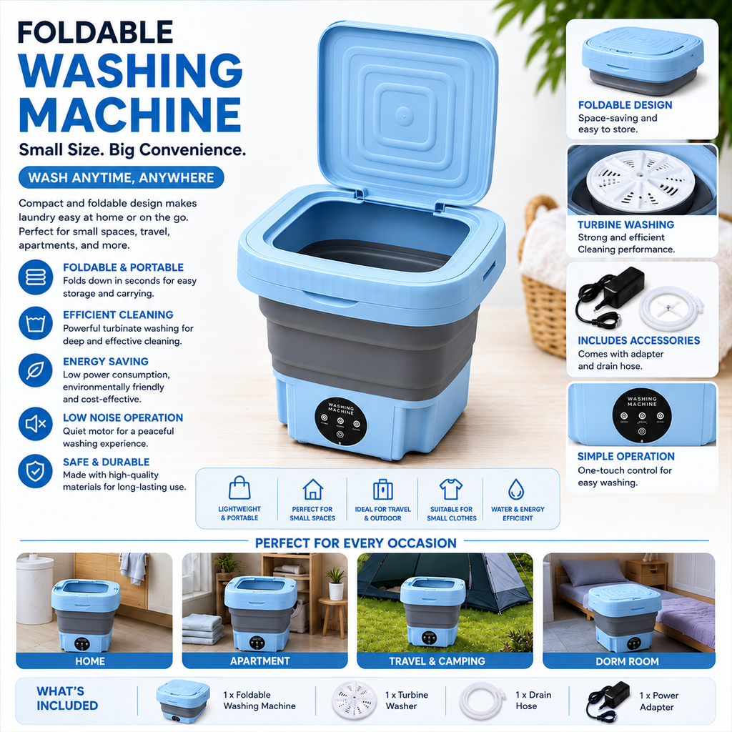 Foldable Washing Machine by TradePro Solutions.