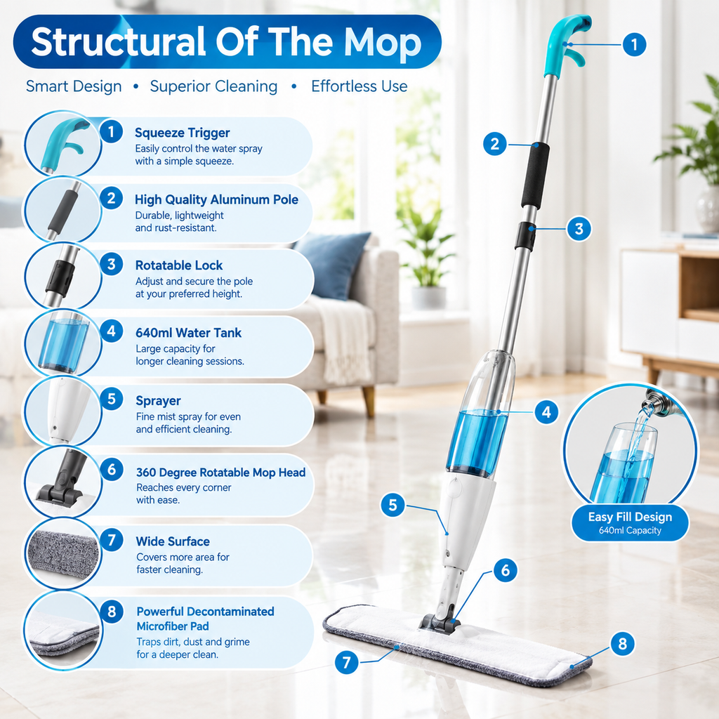 Spray Mop Floor Cleaner by TradePro Solutions.