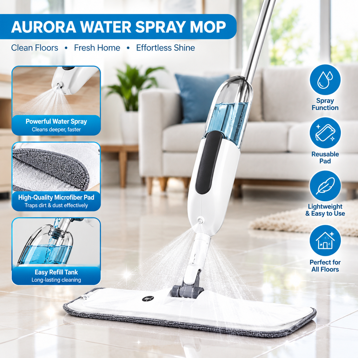 Spray Mop Floor Cleaner by TradePro Solutions.