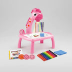 Giraffe projector drawing table for kids with colourful product packaging