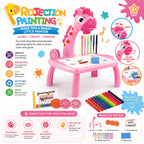 Giraffe projector drawing table for kids with colourful product packaging