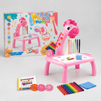 Giraffe projector drawing table for kids with colourful product packaging