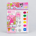Water Color Painting Kit with colourful character designs, painting sheets, six water colours and included paint brush.